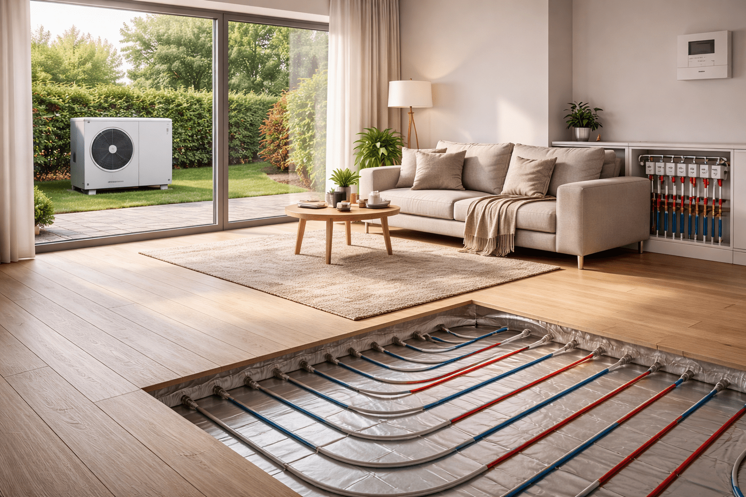 Тепловий насос і тепла підлога: як працює система та чому це гарне поєднання для будинку
